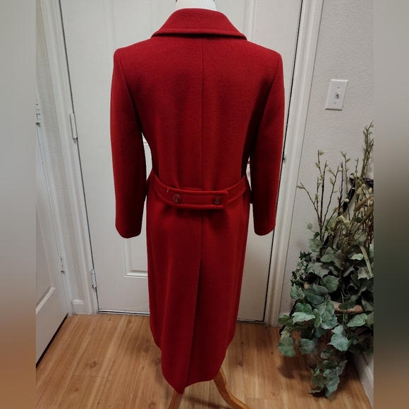 Pendleton 100% Wool Elegant Red Double-Breasted Women's Coat - Picture 4 of 4
